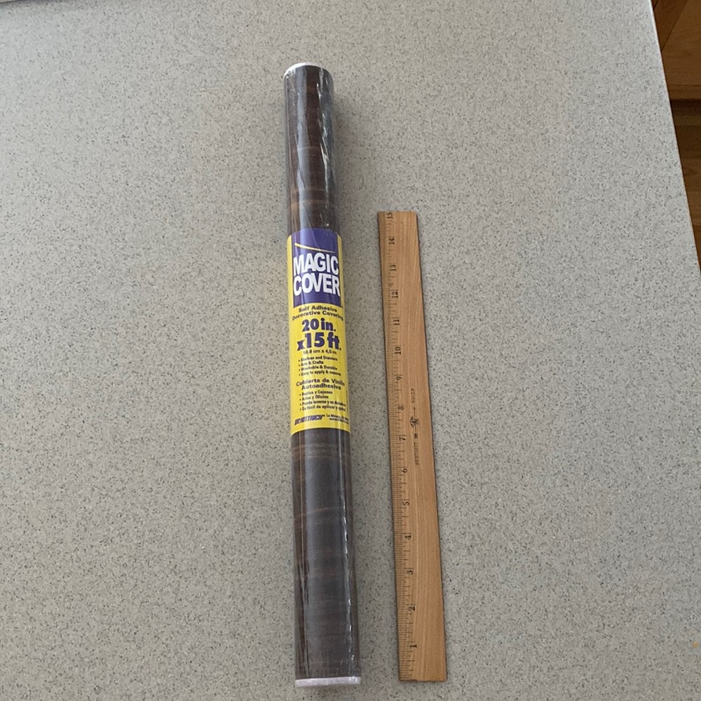 NWT Wood grain contact paper 20” x 15 feet.